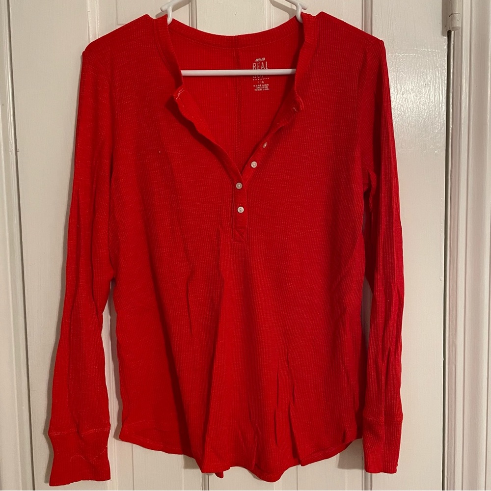 Aerie Real Soft waffle top large